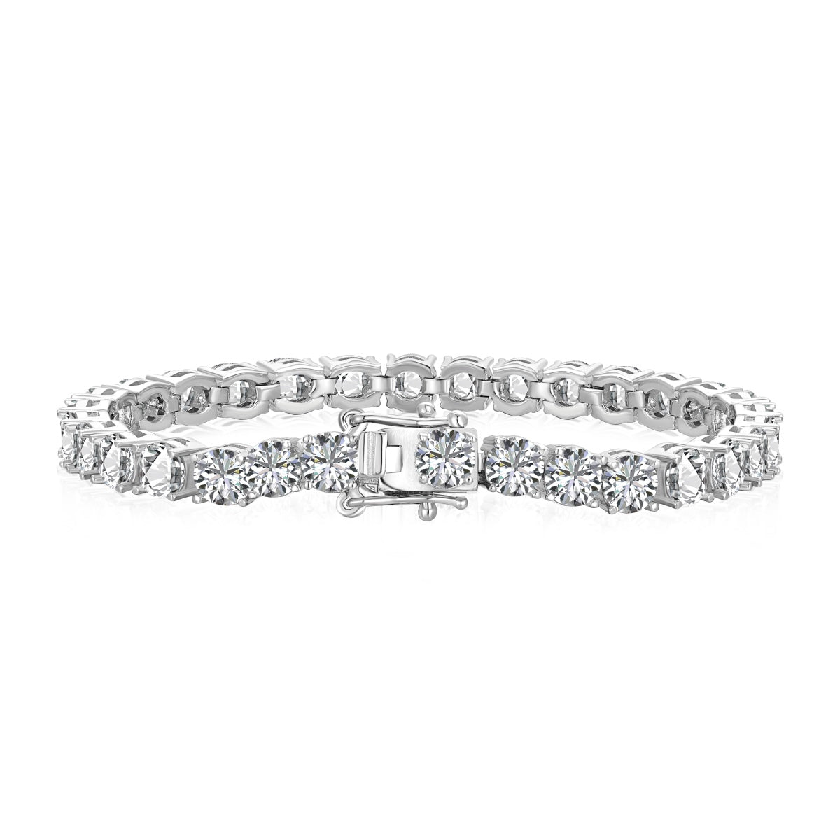[Solara Schmuck] Verziertes, funkelndes rundgeschliffenes Hochzeitsarmband