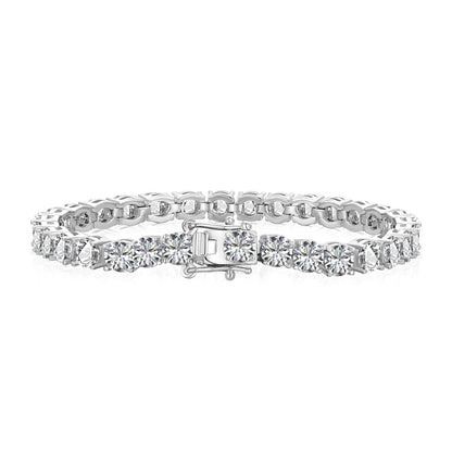 [Solara Schmuck] Verziertes, funkelndes rundgeschliffenes Hochzeitsarmband
