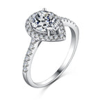 [Solara Jewelry ]1,0 Karat Luxuriöser, strahlender Hochzeitring in Tropfenform