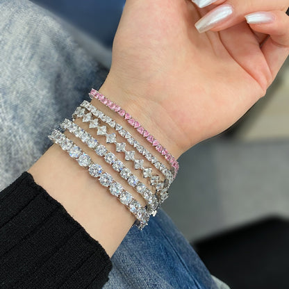 [Solara Jewelry ]0.5 Karat kunstvolles Prinzessschliff-Alltagsarmband