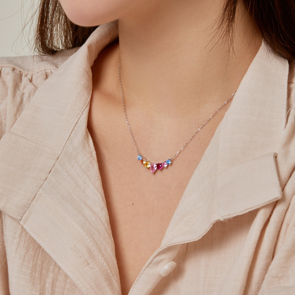 [Solara Jewelry ]可憐なカラフルハートネックレス