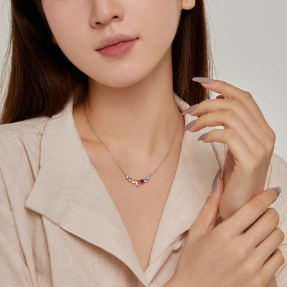 [Solara Jewelry ]可憐なカラフルハートネックレス