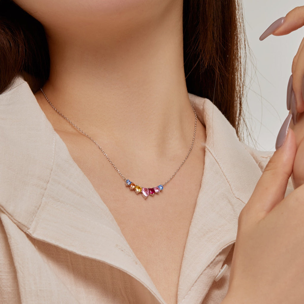 [Solara Jewelry ]可憐なカラフルハートネックレス