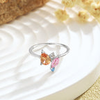 [Solara Schmuck] Strahlender bunter Multi-Schliff Alltagsring