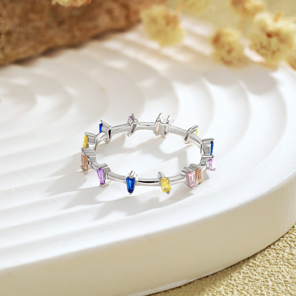 [Solara Jewelry ]Einzigartiger Ring mit Trapezschliff für den Alltag