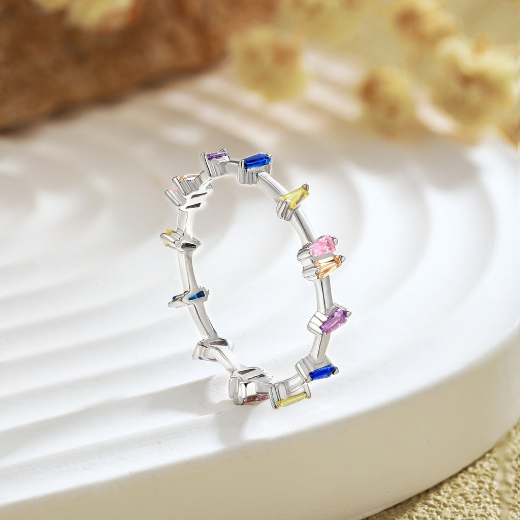 [Solara Jewelry ]Einzigartiger Ring mit Trapezschliff für den Alltag