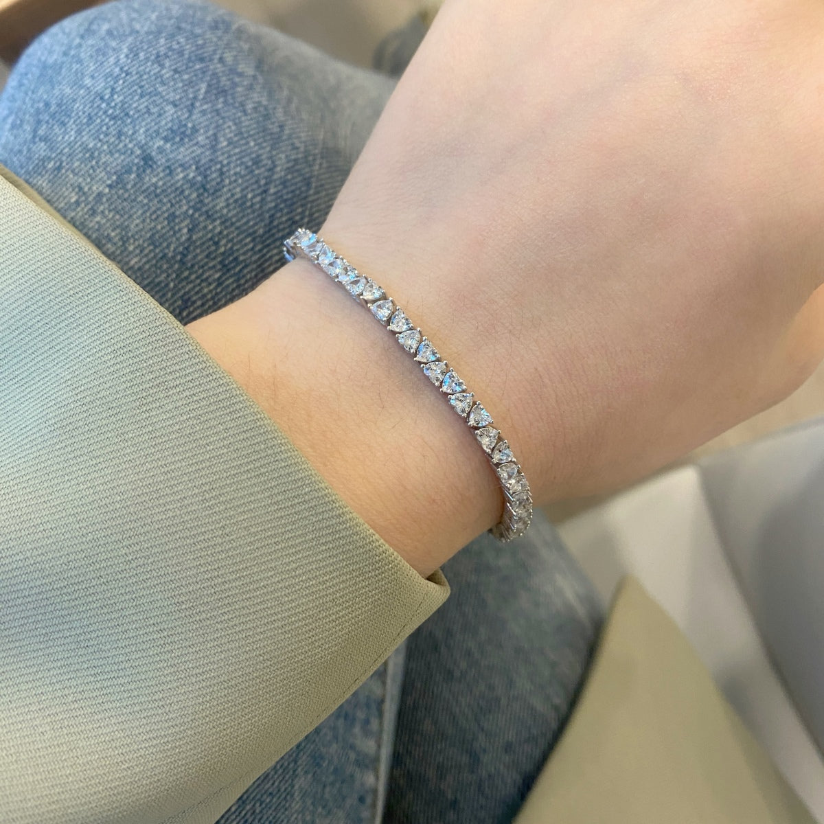 [Solara Jewelry ]Strahlendes romantisches Herzform-Liebhaberarmband