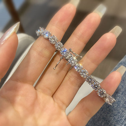 [Solara Jewelry]0,75 Karat blendendes Hochzeitsarmband mit runden Diamanten