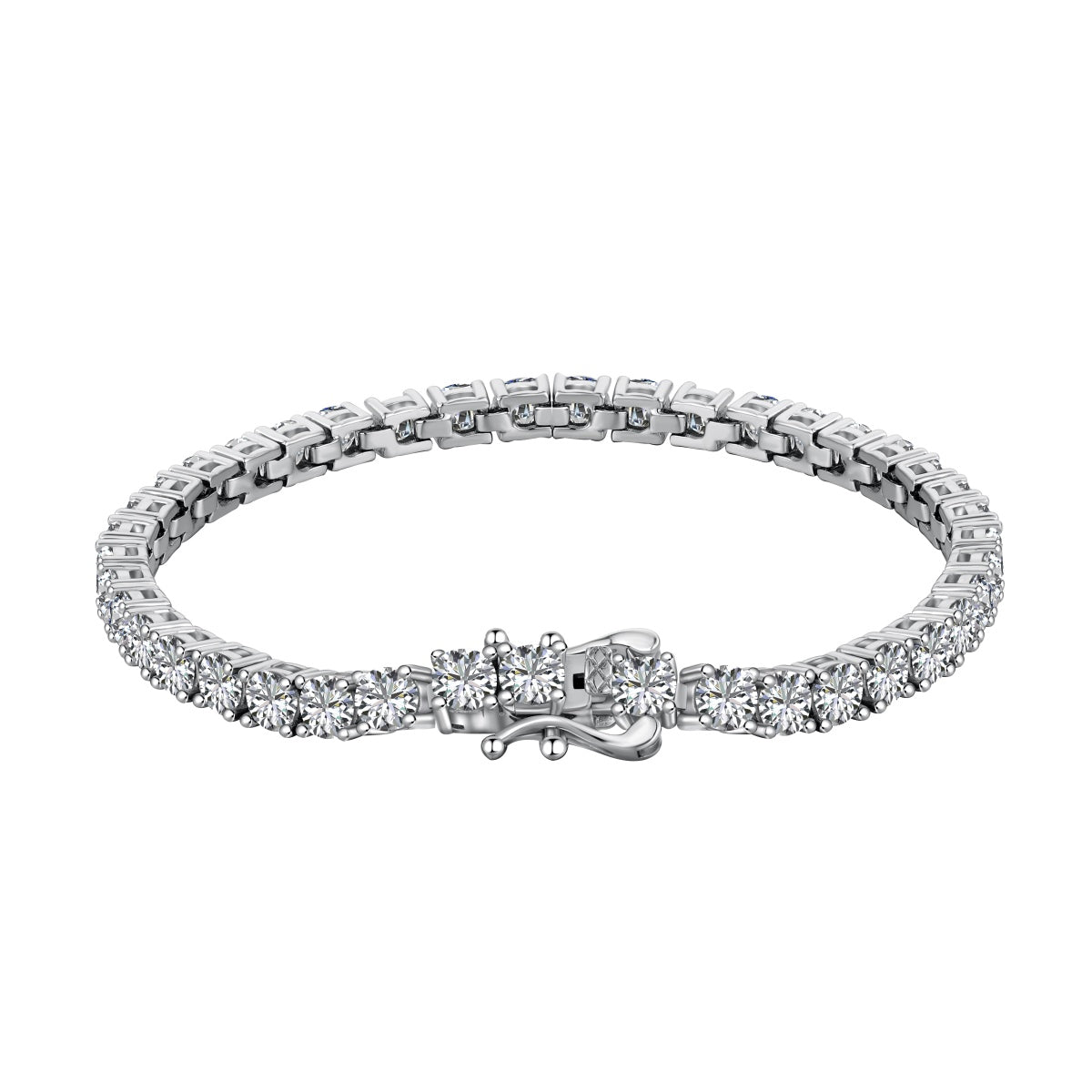 [Solara Jewelry ]豪華な装飾のラウンドカットテニスブレスレット