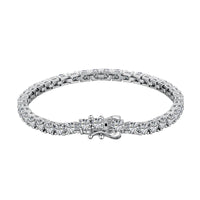 [Solara Jewelry ]Luxurious Ornate Round Cut Tennis Bracelet