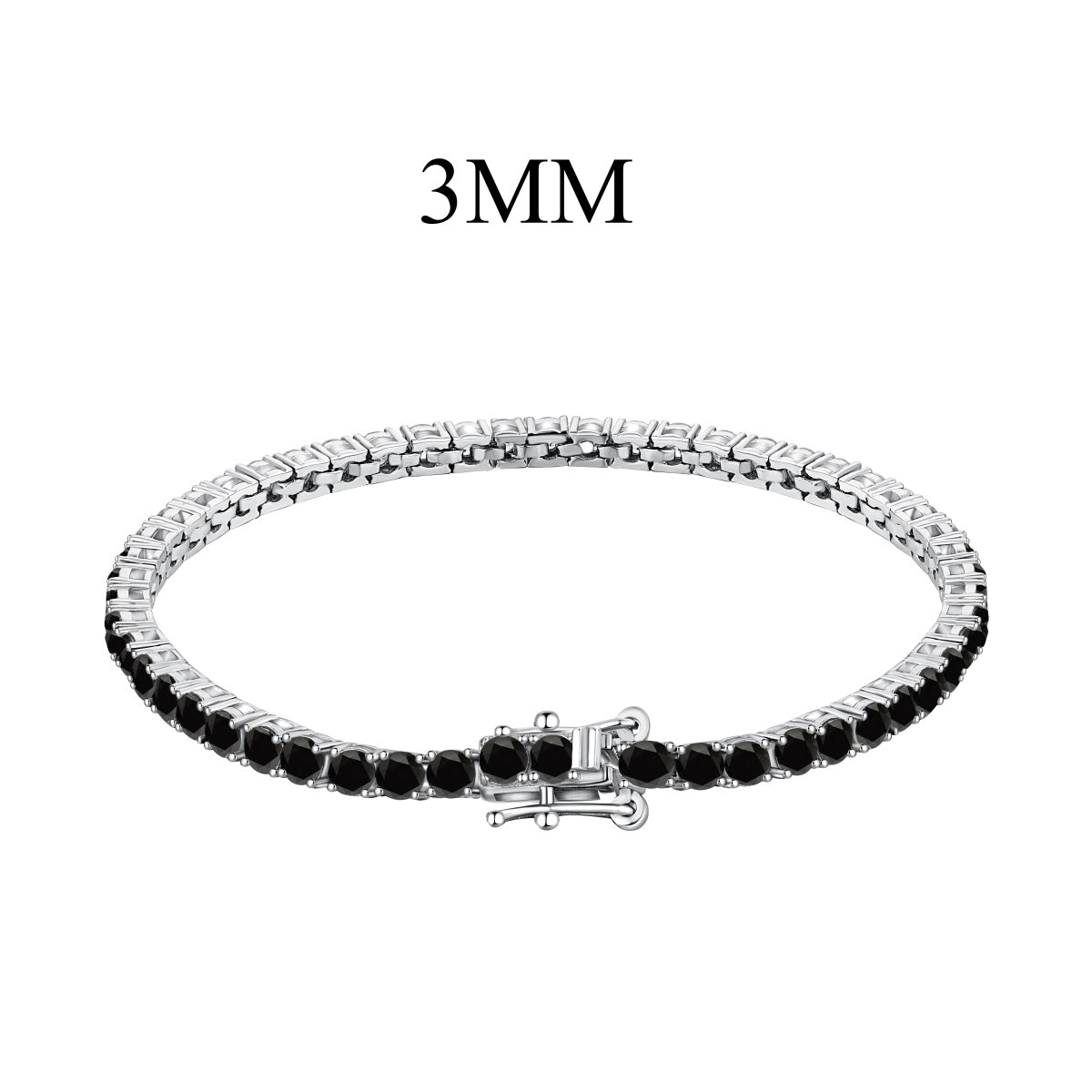 [Solara Schmuck ]Strahlendes Buntes Armband mit Rundschliff für Partys