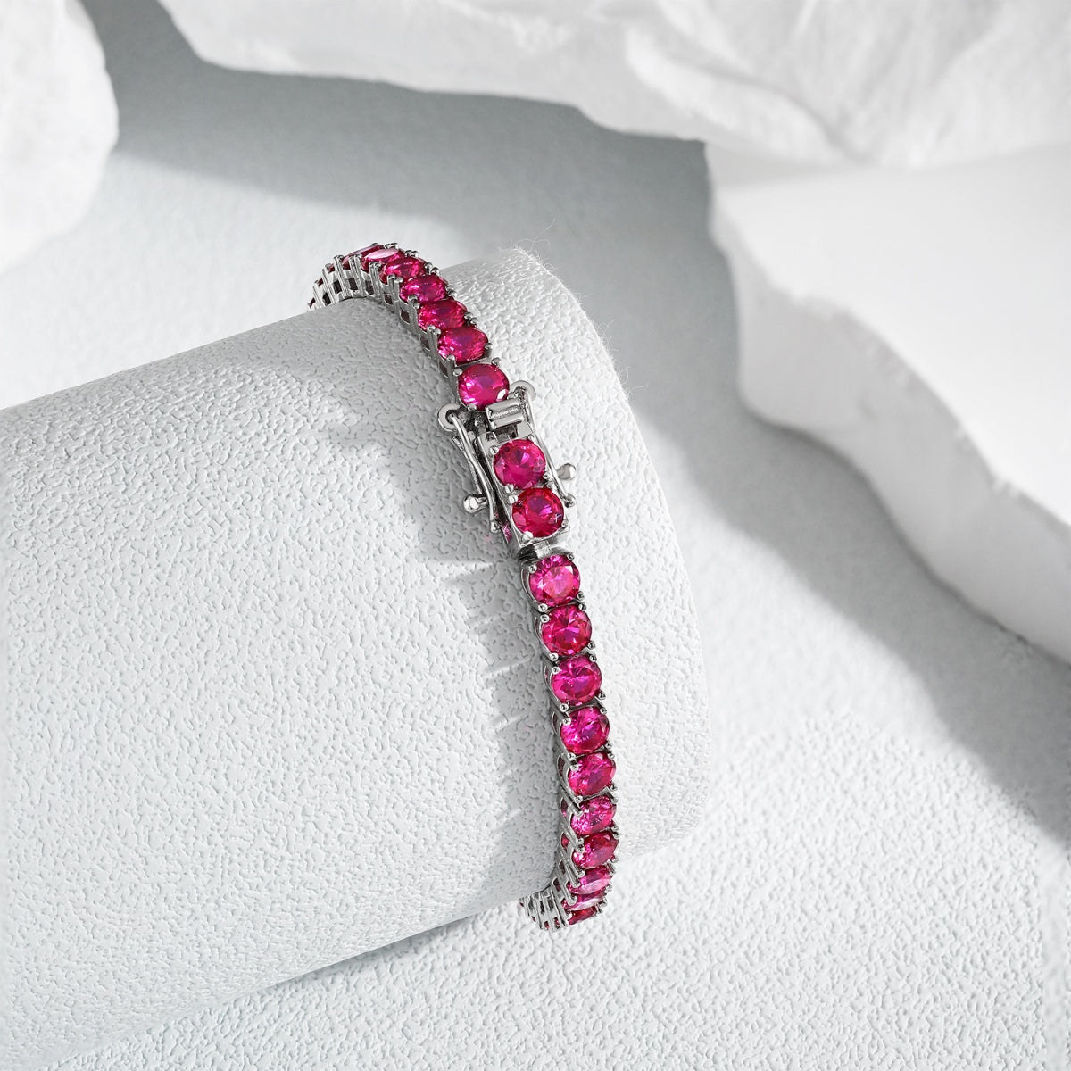 [Solara Jewelry ]輝くカラフルなラウンドカットパーティブレスレット