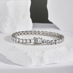 [Solara Schmuck] Verziertes, funkelndes rundgeschliffenes Hochzeitsarmband