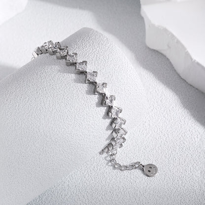 [Solara Jewelry ]0.5 Karat kunstvolles Prinzessschliff-Alltagsarmband