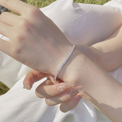 [Solara Schmuck ]Strahlendes Buntes Armband mit Rundschliff für Partys