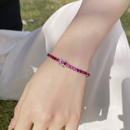[Solara Jewelry ]輝くカラフルなラウンドカットパーティブレスレット