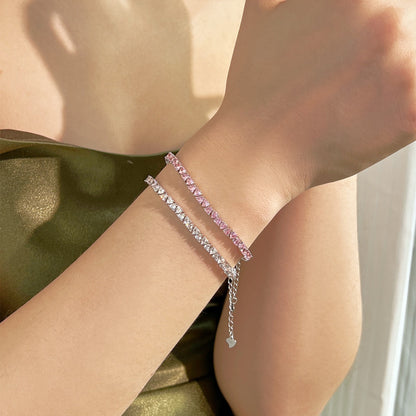 [Solara Jewelry ]Strahlendes romantisches Herzform-Liebhaberarmband
