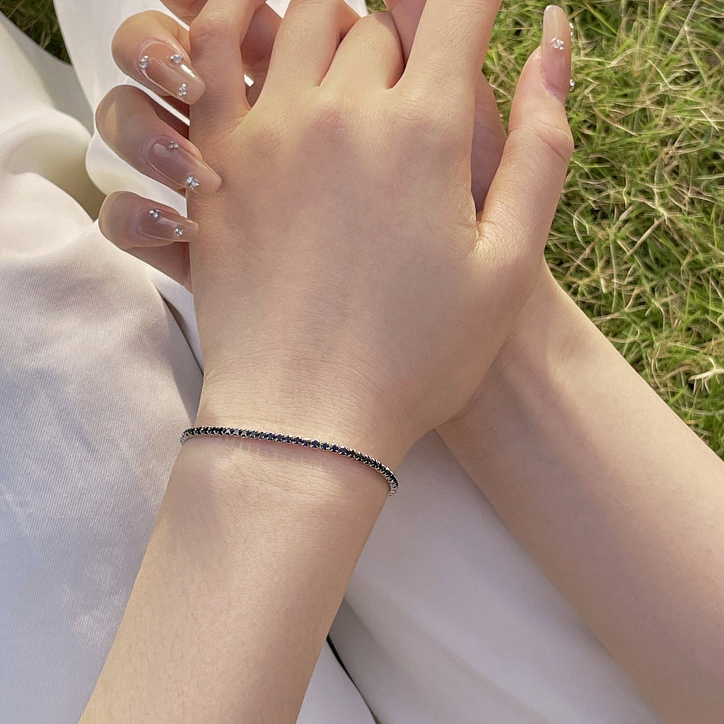 [Solara Schmuck ]Strahlendes Buntes Armband mit Rundschliff für Partys