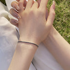 [Solara Schmuck ]Strahlendes Buntes Armband mit Rundschliff für Partys