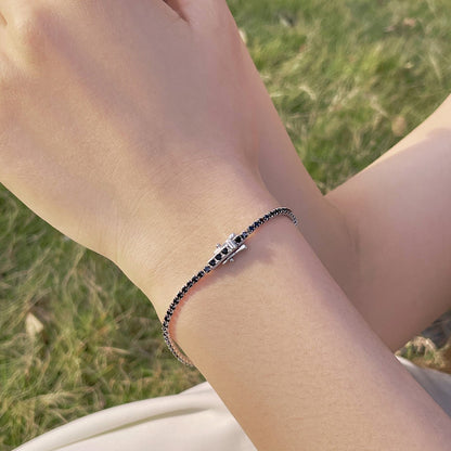 [Solara Schmuck ]Strahlendes Buntes Armband mit Rundschliff für Partys