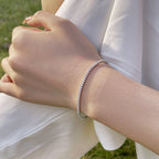 [Solara Schmuck ]Strahlendes Buntes Armband mit Rundschliff für Partys