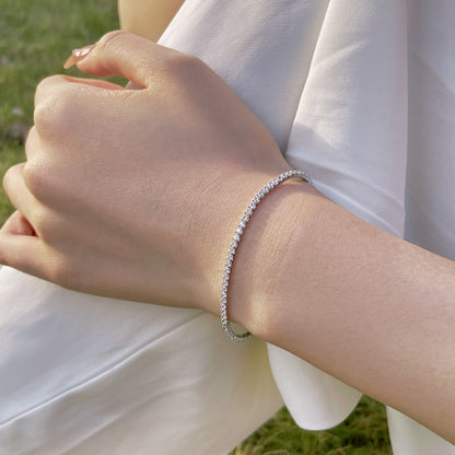 [Solara Schmuck ]Strahlendes Buntes Armband mit Rundschliff für Partys