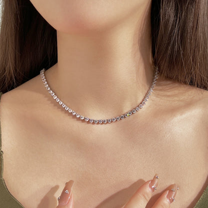 [Solara Jewelry] オーネイト ハートカット テニスネックレス