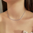 [Solara Jewelry ]繊細なラウンドシェイプテニスネックレス