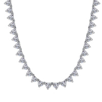 [Solara Jewelry ]Ornate Heart Cut Tennis Necklace