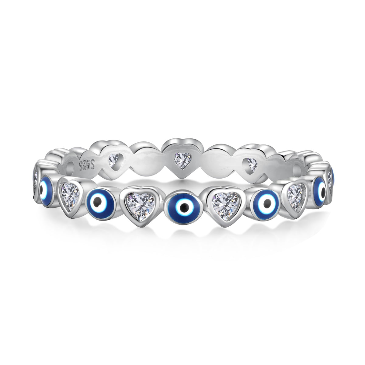 [Solara Jewelry ]Strahlender bunter runder Alltagsring