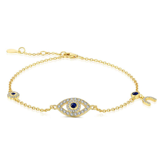 [Solara Jewelry ]Zierliche Halskette mit Augenform