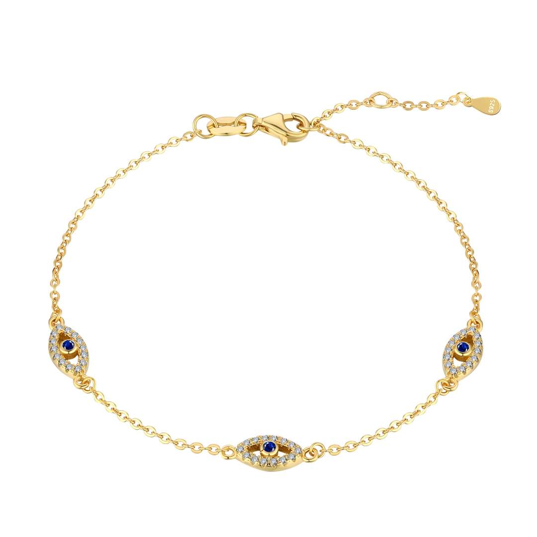 [Solara Jewelry ]イーブルアイ シェイプペンダントネックレス