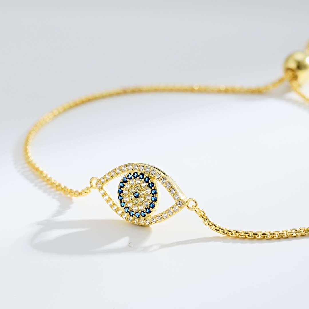 [Solara Jewelry ]目のような形のきらめくネックレス
