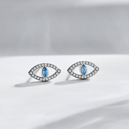 [Solara Jewelry ]ブルーデビルアイズ中空スタッドピアス