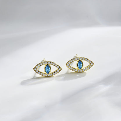 [Solara Jewelry ]ブルーデビルアイズ中空スタッドピアス