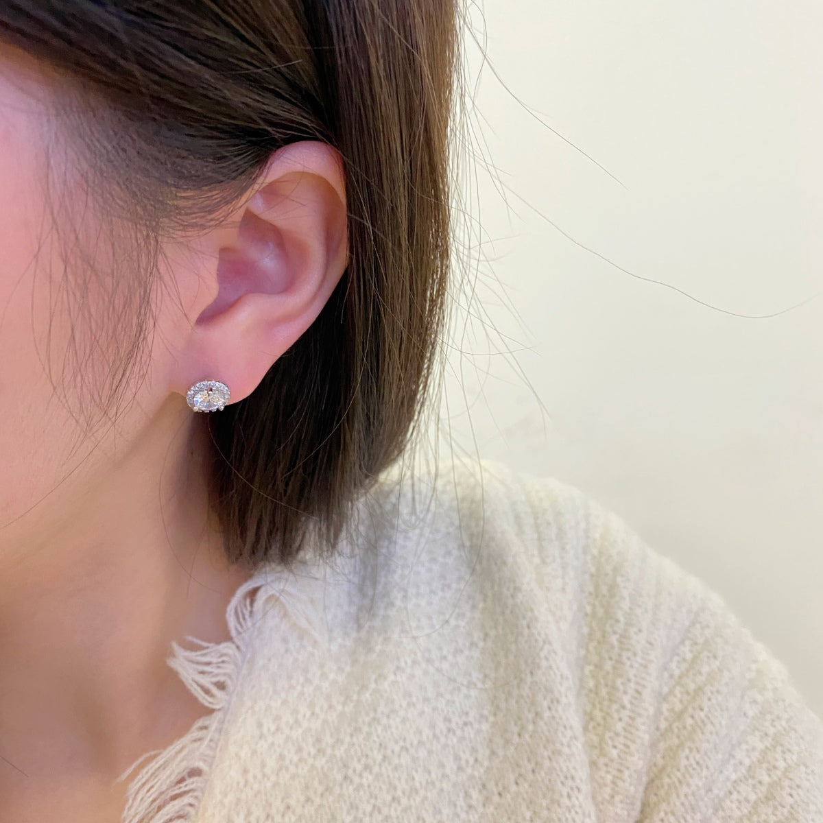 [Solara Schmuck] Klassische Prinzessinnen Ohrringe mit Rundschliff