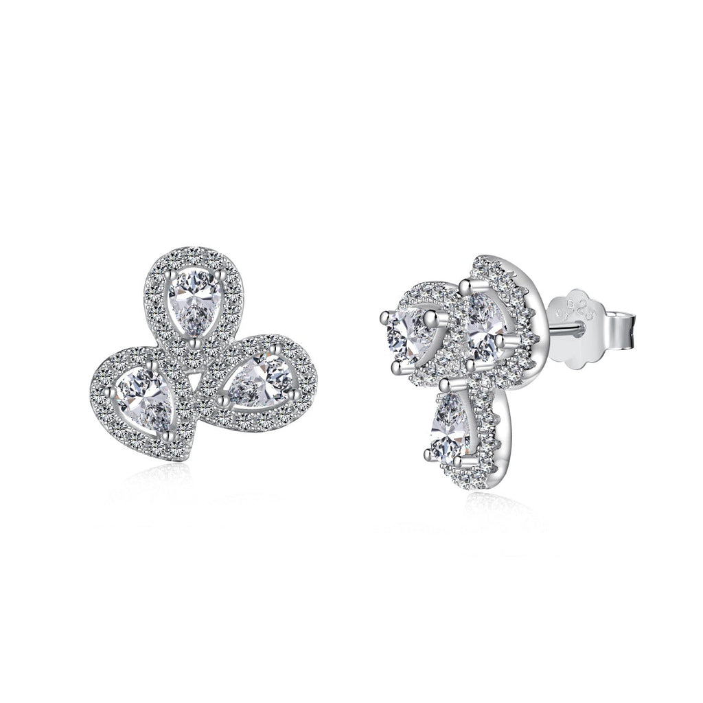 [Solara Jewelry] Ohrringe für Verliebte mit birnenförmigen und verschnörkelten Blumen