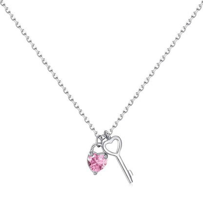 [Solara Jewelry ]ユニーク ハート型 キーペンダント ネックレス