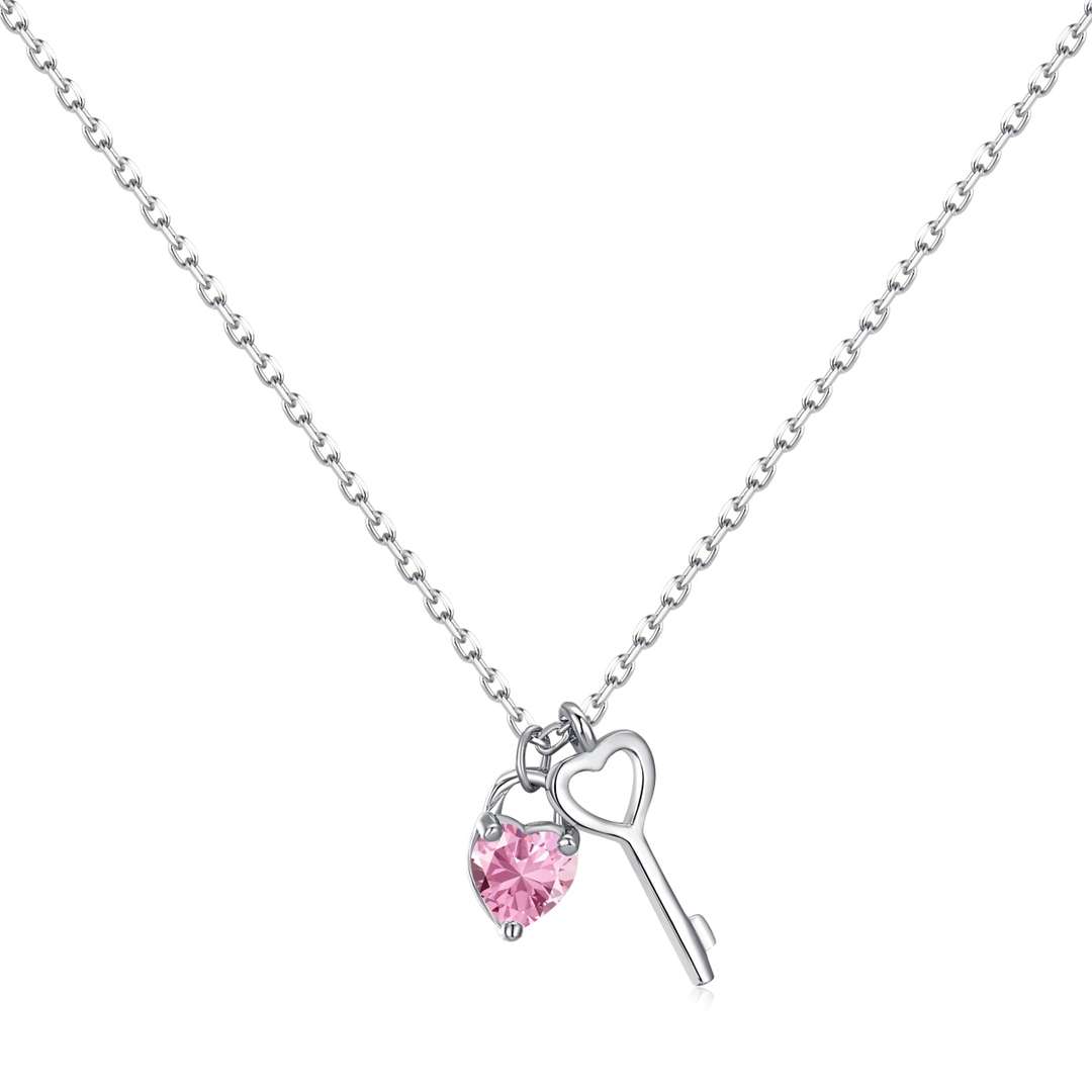 [Solara Jewelry ]ユニーク ハート型 キーペンダント ネックレス
