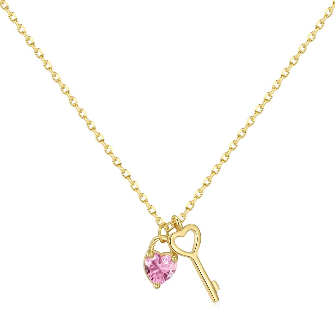 [Solara Jewelry ]ユニーク ハート型 キーペンダント ネックレス