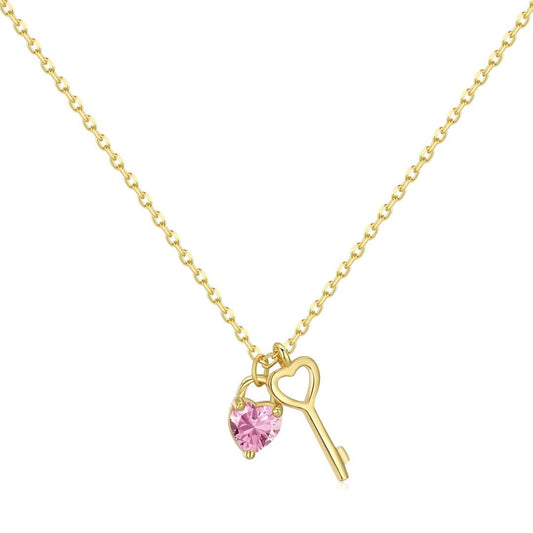 [Solara Jewelry ]Einzigartige Herzform-Schlüsselanhänger-Halskette