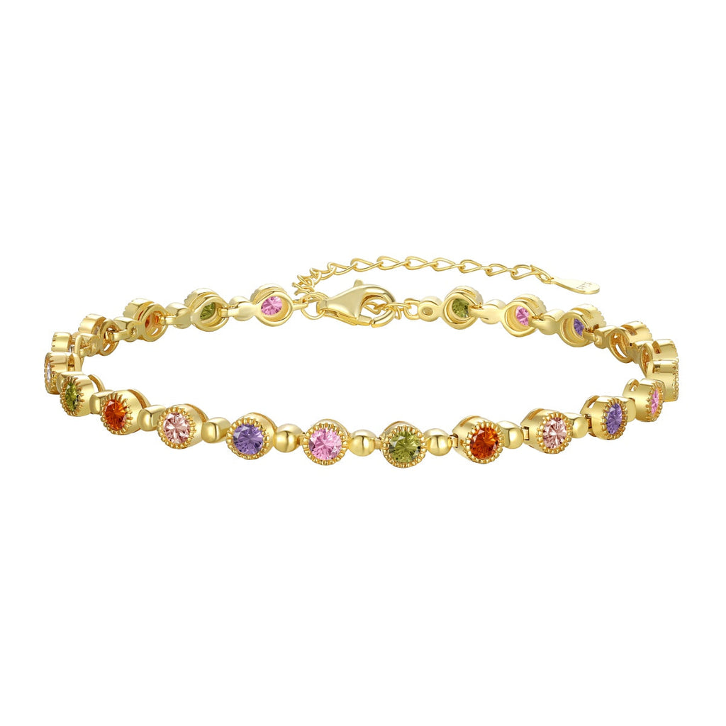 [Solara Jewelry ]Funkelndes, exquisites Partyarmband mit Rundschliff