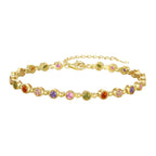 [Solara Jewelry ]Funkelndes, exquisites Partyarmband mit Rundschliff