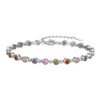 [Solara Jewelry ]Funkelndes, exquisites Partyarmband mit Rundschliff