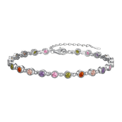 [Solara Jewelry ]輝く精巧なラウンドカット パーティーブレスレット