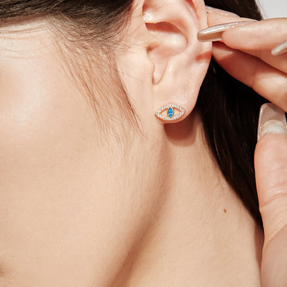 [Solara Jewelry ]ブルーデビルアイズ中空スタッドピアス
