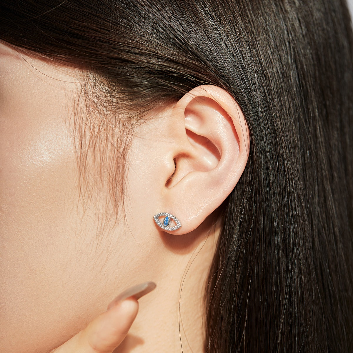 [Solara Jewelry ]ブルーデビルアイズ中空スタッドピアス