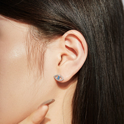 [Solara Jewelry ]ブルーデビルアイズ中空スタッドピアス