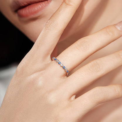 [Solara Jewelry ]Radiant Colorful Round Shape Daily Ring