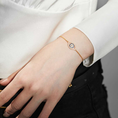 [Solara Jewelry ]目のような形のきらめくネックレス